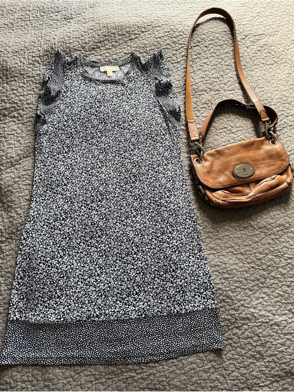 MICHAEL Michael Kors Black & White Floral Mini Dress